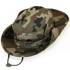 Hot Sale <b>Flat</b> Top Outdoor Camouflage Cartoon Sunshade <b>Cap</b> Men Women Training Boonie Hats Custom Embroidery Logo Four Seasons - Product Image 2