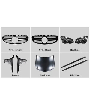 Coche Kit de cuerpo para Mercedes-Benz W212 Clase E E63 amg kit de cuerpo viejo actualizar a nuevo parachoques assy con rejilla Hood guardabarros 14-16 - Product Image 3
