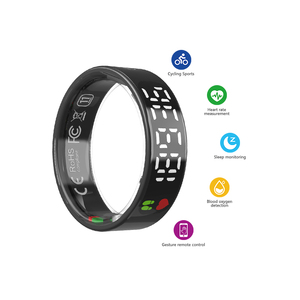 แหวนอัจฉริยะกันน้ำสำหรับว่ายน้ำการนอนหลับ Ip68ดิจิทัลติดตามการออกกำลังกายห่วงอัจฉริยะตรวจสอบสุขภาพ - Product Image 1