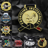 Concevez votre propre médaille en métal personnalisée, alliage de zinc, 3D, pour marathon 5K, football, taekwondo, natation, prix de la course, médailles sportives