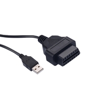 Cable USB OBD2 a DB9P de 1M, OBDII de 16 Pines Hembra a DB9P Hembra con USB J1962Test para Interfaz VGA, Diagnóstico, Programación DIY