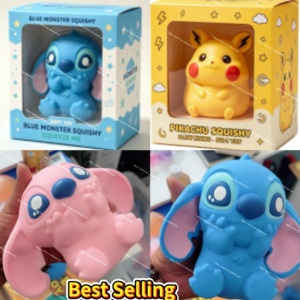 Nouveauté : Jouet sensoriel anti-stress Squishy <span class=keywords><strong>Pokémon</strong></span> Pikachu, jouet à presser en forme de dessin animé, jouets Squishy Stitches - Product Image 1