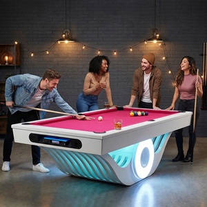 Table de <span class=keywords><strong>billard</strong></span> moderne de luxe personnalisable en bois massif de 9 pieds avec forme arc-en-ciel, multifonctionnelle, en ardoise, pour snooker et <span class=keywords><strong>billard</strong></span> - Product Image 3