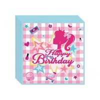 Nappes de fête d'anniversaire princesse rose, thème Babi Girl pour les enfants, filles, poupées princesses, décorations de fête sur le thème des princesses