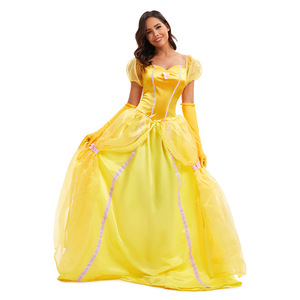 Disfraz de Princesa Bella de La Bella y la Bestia, Amarillo, para Mujer Adulta, Sin Etiqueta, Primavera 2025 - Product Image 2