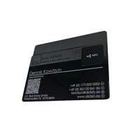 Luxuriöse Spiegel-Schwarzmetall Digitale Visitenkarte mit NFC-Chip aus Edelstahl für Marketingzwecke