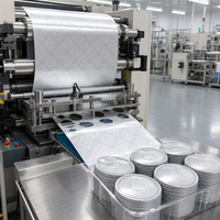 Film en rouleau personnalisé en aluminium brillant souple de qualité alimentaire avec languette de traction pour le scellage de couvercles, idéal pour les pots cosmétiques, les tasses et les bouteilles à sceller à chaud