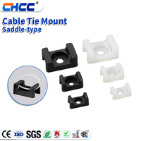 Supports de fixation auto-adhésifs en nylon pour serre-câbles, base de support pour serre-câbles en plastique pour la gestion des câbles à la maison et au bureau (vente en gros)