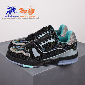 Chaussures de qualité supérieure, chaussures de tennis de luxe, chaussures de sport en cuir vintage, baskets décontractées pour hommes, baskets tendance - Product Image 5