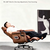 Fauteuil de bureau électrique inclinable de luxe, fauteuil de direction ergonomique, fauteuil de bureau inclinable électrique avec repose-pieds