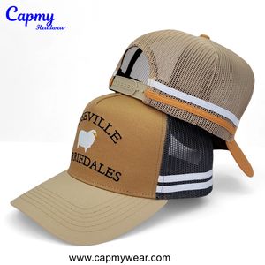 หมวกแก๊ปทรูเกอร์ปักลาย5แผงหมวกทรูเกอร์สีน้ำตาลตะวันตกทรงทรูเกอร์หมวกประเทศออสเตรเลีย - Product Image 4