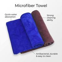 Serviette de Bain en Microfibre Écologique à Séchage Rapide et Antimicrobienne avec Poils Coupés pour le Visage, les Cheveux, la Maison et l'Utilisation en Salon