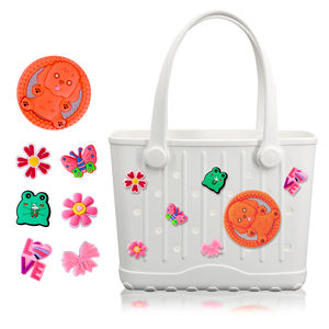 Nueva llegada personalizado color lavable EVA mujer silicona playa bolso de mano al aire libre de gran capacidad Eva bolsa de goma bolsos - Product Image 3
