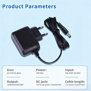 벽걸이 어댑터 AC <span class=keywords><strong>DC</strong></span> 5V 9V 12V 15V 24V 0.5A 0.8A 1A 1.1A 2A 스위칭 전원 공급 장치 플러그 EU 미국 어댑터 10W 12W 전원 어댑터 - Product Image 2