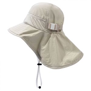 Sombrero de Pesca para Niños con Protección UV y Solapa para el Cuello, Unisex, para Playa, con Cola de Caballo, Ala Ancha, Regalos Promocionales - Product Image 2