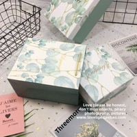 Haut de gamme 2mm d'épaisseur branche d'or vert feuille motif boîte-cadeau pour anniversaire rouge à lèvres chaussures bonbons emballage dossiers estampage