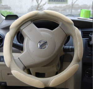 Cubiertas para volante de cuero PU gris a precio de fábrica del fabricante, accesorios para coche, decoración <span class=keywords><strong>interior</strong></span>, cubierta para volante de coche - Product Image 3
