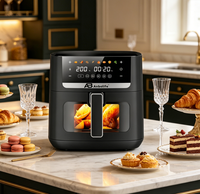 Freidora de Aire Anbolife 8L con Pantalla Táctil LED, Tubo Calefactor 304, Control Digital, 8 Programas Preestablecidos, Sin Aceite, para Cocina Doméstica, OEM