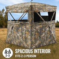 Carpa de Camuflaje OEM Personalizable de Montaje Rápido en 60s, con Vista 360°, de Alta Calidad, Duradera, con Bolsa de Almacenamiento Portátil y Estacas Profesionales