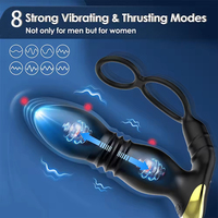 Vibrateur anal à commande par application et télécommande, masseur de prostate avec 2 anneaux vibrants, plug anal, vibrateur point G, jouet pour adultes