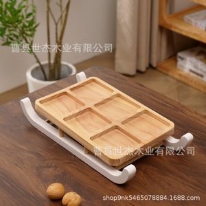 ถาดไม้ Mu Yujia 6 ช่องพร้อมหูจับ สำหรับชา ขนม อาหารร้อน ใช้ในบ้าน - Product Image 5