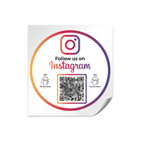 Etiqueta adhesiva NFC de PVC acrílico impermeable personalizada para Instagram, Facebook y reseñas, etiqueta NFC de PVC suave.