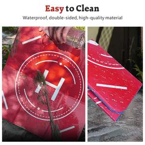 Plataforma de Aterrizaje de 64 cm, Impermeable, de Cuero PU, Color Azul y Rojo, Doble Cara, para Drones - Product Image 5