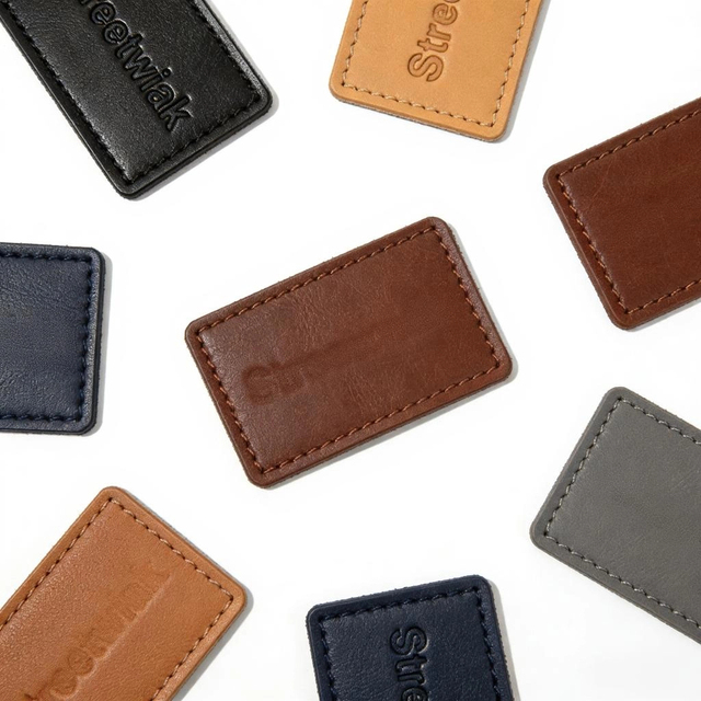 Custom Patch Fashion Leather PU Custom Color & Sizes Woven Embroidery Badges New Design for Iron Embroidery Patches  Brand