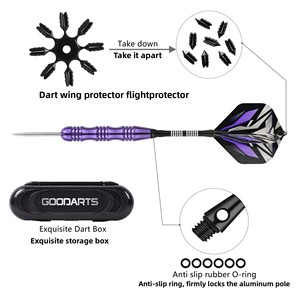 GOODARTS Zilongling 22g Ensemble <span class=keywords><strong>de</strong></span> fléchettes métalliques colorées <span class=keywords><strong>de</strong></span> type aiguille pour la compétition et l'entraînement professionnel - Product Image 4