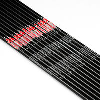 Flèches en carbone Linkboy Archery 30/32 pouces, forme goutte d'eau, plumes naturelles, spine 250-800, pointes en acier ID6.2mm pour arc à poulies de chasse