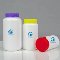 Flacon de pilules en HDPE de 160 ml avec bouchon anti-effraction, conteneur pour capsules et comprimés de suppléments vitaminiques, emballage personnalisé en couleur