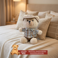 Teddy ISLAND Chasingbeauty – Peluches Ours Personnalisées en Tissu Coton, Homologuées Mondialement, 14-17cm, Accessoires de Sac Unisexe