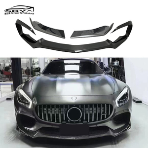 Labbro Anteriore in Fibra di Carbonio di Alta Qualità Stile R per <span class=keywords><strong>Mercedes</strong></span> Benz <span class=keywords><strong>AMG</strong></span> <span class=keywords><strong>GT</strong></span> GTS - Product Image 1