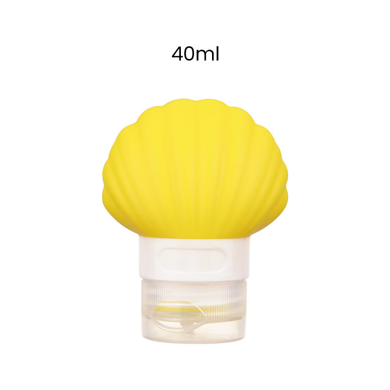 ขวดซิลิโคนเติมได้สีเหลืองขนาด40มล.