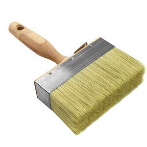 Pinceaux à peinture murale de 5 pouces, manche en bois dur, poils en filament, virole en acier inoxydable, pinceau à peinture pour terrasse - Product Image 1