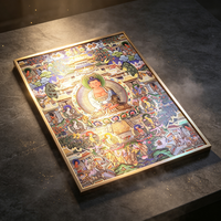 Affiche graphique 3D UV personnalisée ODM avec finition spéciale, thèmes Amour, Musique, Animaux, Noël, pour la production de la série de collection de marques de détail sur papier