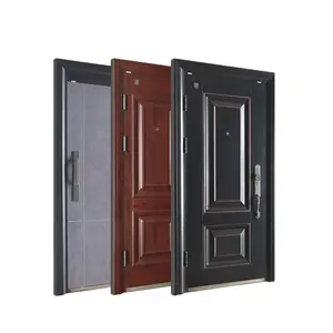 スチール製ドアスチール製シングルドアさまざまな色でカスタマイズされた鉄製セキュリティドア