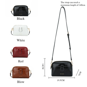 กระเป๋าสะพายข้าง Baellerry หนังเคลือบแว็กซ์สีแดง ทรงสี่เหลี่ยมแนวนอน กันน้ำ ใช้ได้ทุกวัน - Product Image 4