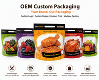 Sac Doypack Personnalisé Écologique Recyclable avec Fermeture Éclair pour Emballage de Luxe de Poulet Rôti de Marque Premium