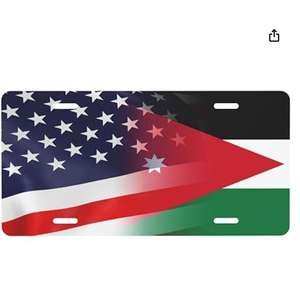 Plaque d'immatriculation patriotique avec drapeaux de <span class=keywords><strong>Maurice</strong></span> et des États-Unis, emblème 6 x 12 pouces, plaque d'immatriculation avant de voiture, accessoire de décoration de voiture - Product Image 3