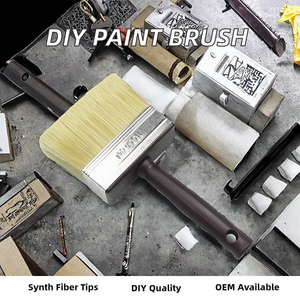 Pinceaux à manche en bois personnalisables en promotion pour le polissage industriel et le bricolage, et la peinture murale – Support OEM disponible - Product Image 3