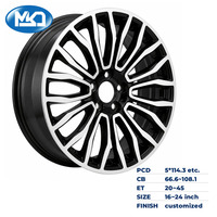 Jantes forgées sur mesure 6061-T6 pour Mercedes-Benz 19*8.5 19*9.5 5x112, noires usinées bicolores, en alliage, pour Classe S GLE, commande en gros