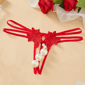 Tanga Sexy Ding Zhi Mei con Perlas, Transpirable, Estimulante para Adultos, Verano 2024 - Product Image 4
