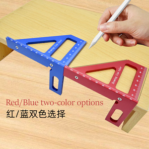 ZHCY Drawing Line Ruler 45/90 Degree Aluminum Alloy For Woodworking And Decoration - Product Image 2