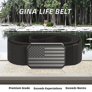 Nueva llegada de los hombres de poliéster elástico Casual hebilla de bloqueo automático 1,5 "cinturón elástico Jeans sin logotipo personalizado aleación magnética - Product Image 2