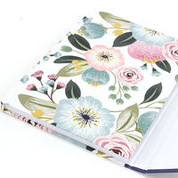 Carnet de notes A5 à spirales, 100 feuilles, couverture en tissu, motif floral, journal vintage imprimé en couleur, cadeau idéal