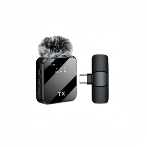 2025 Micrófono Lavalier inalámbrico F12 más popular con reducción de ruido omnidireccional/a prueba de viento/Material metálico para TikTok - Product Image 2