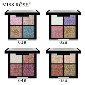 MISS ROSE Four color eyeshowdow eye shadow palette glitter private label