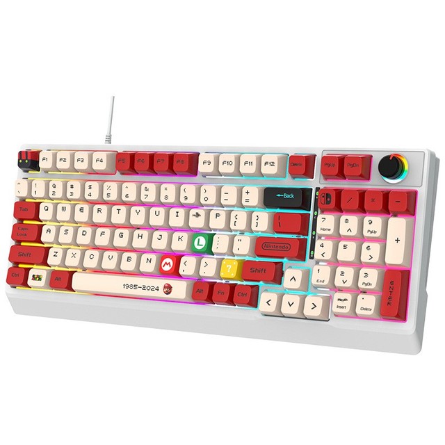 New In-stock Wired Mechanical Keyboard K98 RGB Lighting Tea Switches 98 Keys Full-key N-key Rollover Gaming Peripherals China