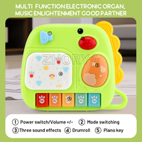 Zhorya Baby Sensory Toy Mini Dinosaur Keyboard Musical Cartoon Piano Instrument Education Toys